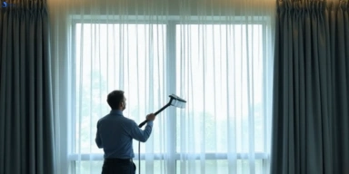 Commercial curtain steam cleaning service tennyson hotels offices