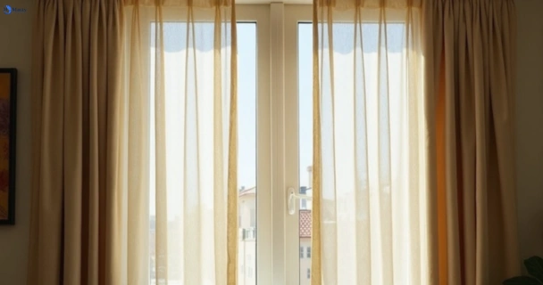 Dusty and dull curtains in tennyson before steam cleaning